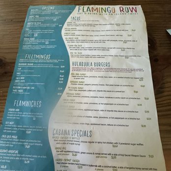 Flamingo Row - Menu - American Near Me - Paducah, Kentucky