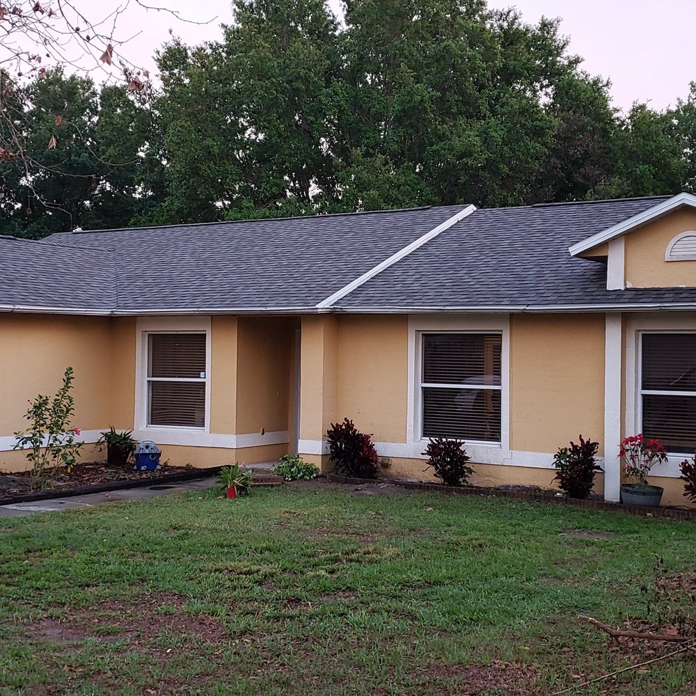 Clark's Roofing - color - weathered wood as recommended by tony.  will match most greys or tans when he paints the house.  we love it. - Roofing Near Me - Clermont, Florida