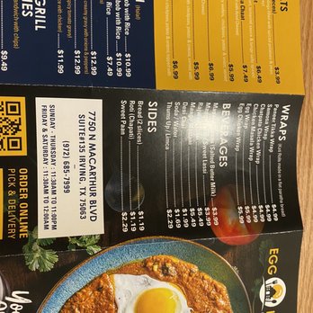 Eggholic - Indian Street food - Menu - Indian Near Me - Irving, Texas