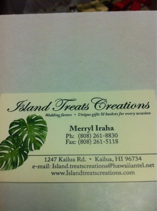 ISLAND TREATS CREATIONS 1247 Kailua Rd, Kailua, HI Yelp