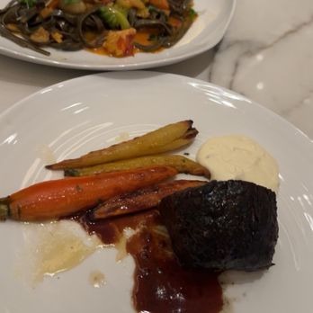 Spago - Filet with carrots - New American Near Me - Las Vegas, Nevada Spago - Filet with carrots - New American Near Me - Las Vegas, Nevada