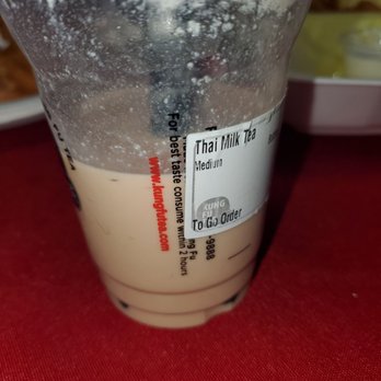 Kung Fu Tea - Says THAI milk tea, but it's just regular milk tea.  Ordered 3 of them and none were Thai.  Not worth the visit. - Bubble Tea Near Me - Rancho Cucamonga, California