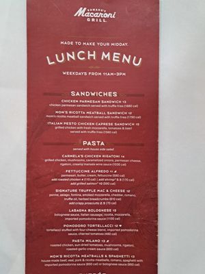 Menu photo 1 Romano's Macaroni Grill Roseville, CA Menu photo 1 Romano's Macaroni Grill Roseville, CA