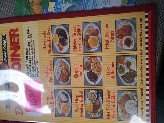Menu photo 3 Dutchers Diner Avon Park, FL