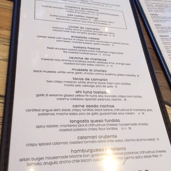 Coasterra - Bar menu - Mexican Near Me - San Diego, California Coasterra - Bar menu - Mexican Near Me - San Diego, California