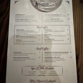 Hearsay on the Strand - Dessert menu - American Near Me - Galveston, Texas Hearsay on the Strand - Dessert menu - American Near Me - Galveston, Texas