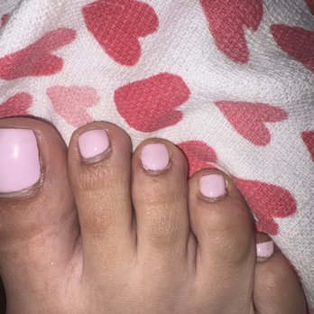 Avalon Nails - Un even painted toes with gel - Nail Salons Near Me - Garland, Texas Avalon Nails - Un even painted toes with gel - Nail Salons Near Me - Garland, Texas