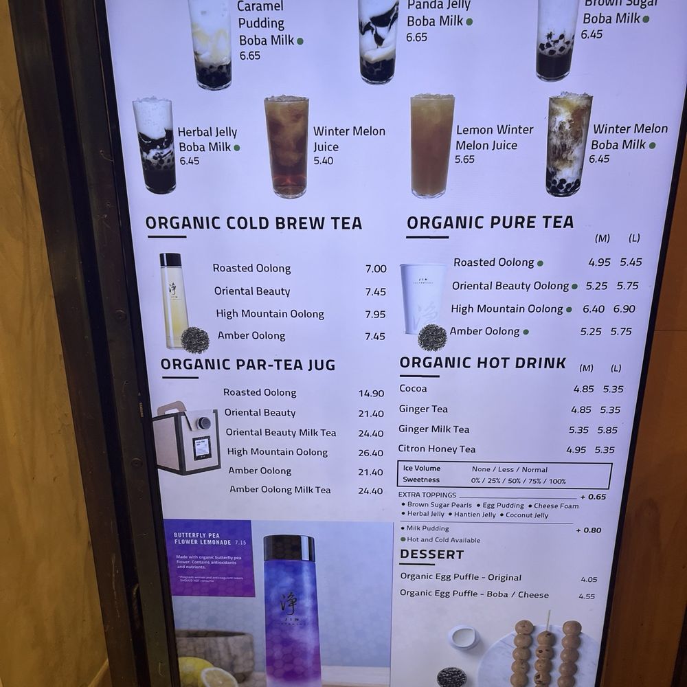 Jin Tea Shop - New menu - Tea Rooms Near Me - Pasadena, California