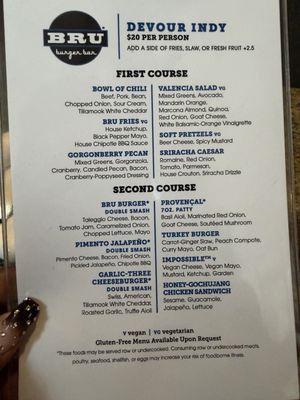 Menu photo 5 BRU Burger Bar - Indianapolis Indianapolis, IN