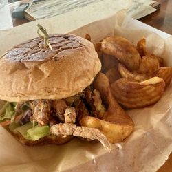 SkyBar & Grill - Soft Shell Crab Sandwich 9/10. Fries 10/10