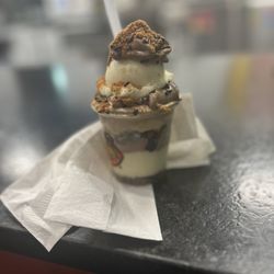 Jeremiah's Italian Ice - Layers of Butter Cookie crumble Italian ice +cake batter Italian ice+ chocolate ice cream+  Chocolate sprinkles+Butter Cookie crumbles