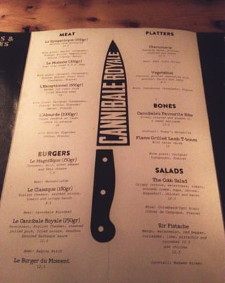 Menu photo 8 Cannibale Royale Amsterdam, NH