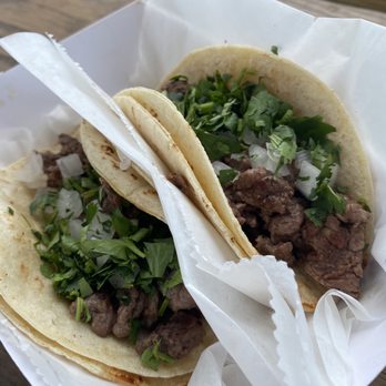 Guacamole Station - Barbacoa taco.   A little chewy, but great flavor. - Tacos Near Me - Dania Beach, Florida