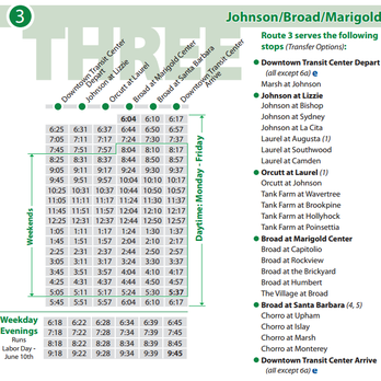 SLO Transit - Route 3 - Route 3 schedule as of 2016-03-16 (SLO Transit). - Public Transportation Near Me SLO Transit - Route 3 - Route 3 schedule as of 2016-03-16 (SLO Transit). - Public Transportation Near Me
