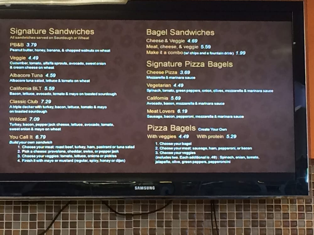 BAGEL TALK Updated October 2024 615 N Park, Tucson, Arizona