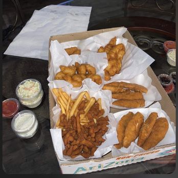 Mel's Fish & Chips - Clams, chicken strips. Fries, prawns, fish and Mozzarella Sticks - Fish & Chips Near Me - Santa Rosa, California
