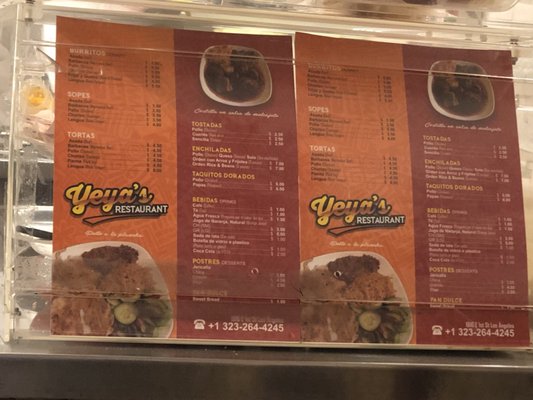 Menu photo 2 Yeya's Restaurant Los Angeles, CA Menu photo 2 Yeya's Restaurant Los Angeles, CA