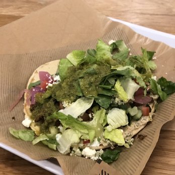 CAVA - Pita w/ chicken and toppings - Mediterranean Near Me - Santa Monica, California