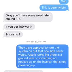 Premier Solar Solutions - Their employees asking for weed