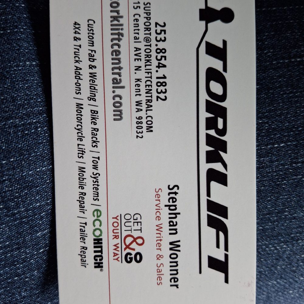 Torklift Central - Business Card - RV Repair Near Me - Kent, Washington Torklift Central - Business Card - RV Repair Near Me - Kent, Washington