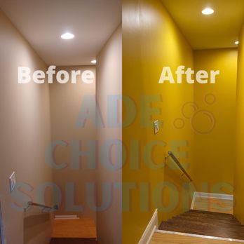 Ade Choice Solutions - Piano Studio Stairwell Painting Project before and after. - Painters Near Me Ade Choice Solutions - Piano Studio Stairwell Painting Project before and after. - Painters Near Me