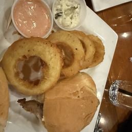 Tri-tip melt with onion rings Tri-tip melt with onion rings