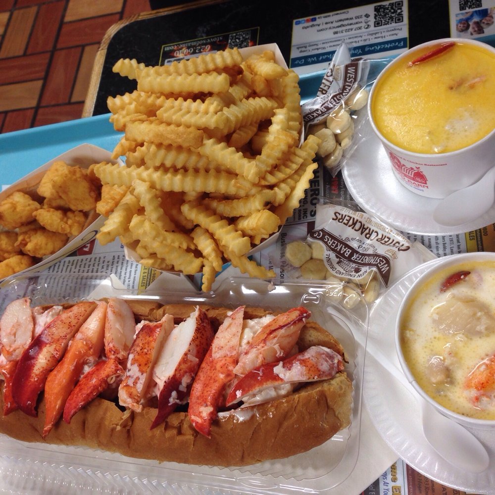 The Red Barn - Seafood chowder on the right - Seafood Near Me - Augusta, Maine The Red Barn - Seafood chowder on the right - Seafood Near Me - Augusta, Maine