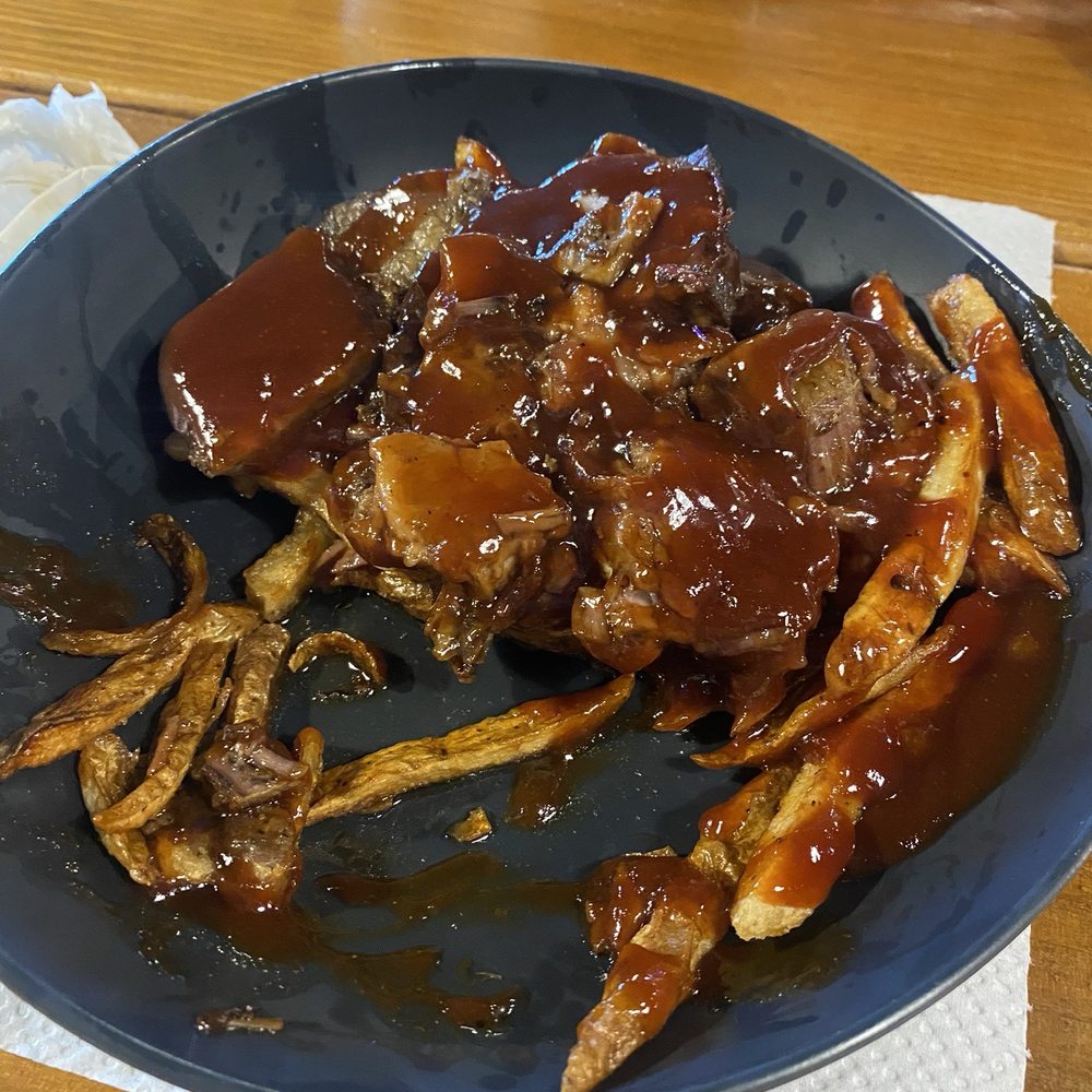 Jimmy G's BBQ - Pulled pork over fries with barbecue sauce - Barbeque Near Me - Fremont, Ohio Jimmy G's BBQ - Pulled pork over fries with barbecue sauce - Barbeque Near Me - Fremont, Ohio