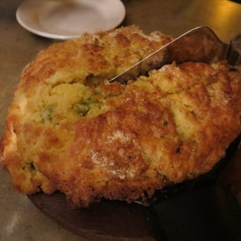 Cherry Creek Grill - Skillet Cornbread - crunchy on the outside, moist on the inside, and a kick of spice - New American Near Me - Denver, Colorado Cherry Creek Grill - Skillet Cornbread - crunchy on the outside, moist on the inside, and a kick of spice - New American Near Me - Denver, Colorado