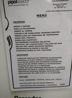 Menu photo 1 Pipol Valencia, V