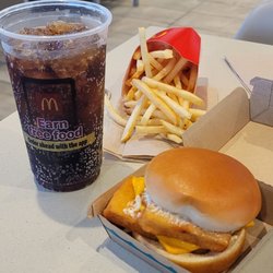 McDonald's - Double filet of fish, fries no salt, diet coke