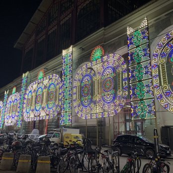 Mercato Centrale - Outdoors during F-Light (Florence Light Festival) - Food Court Near Me - Florence, FI Mercato Centrale - Outdoors during F-Light (Florence Light Festival) - Food Court Near Me - Florence, FI