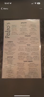 Menu photo 2 Pedro's Kennebunk, ME