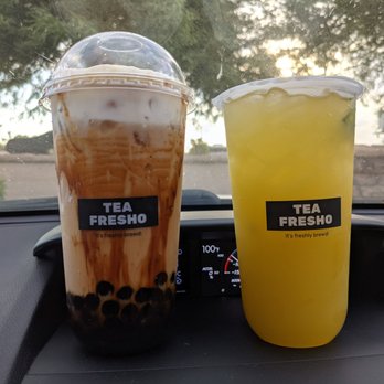 Tea Fresho - Milk Tea Brown Sugar Creme Brulee and Fresh Sugarcane - Bubble Tea Near Me - Gilbert, Arizona
