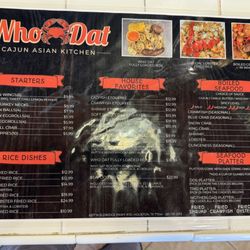 WhoDat Cajun Kitchen - Menu