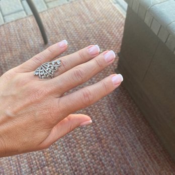 Blooming Nails - French powder gel manicure by Cici! - Nail Salons Near Me - Selden, New York