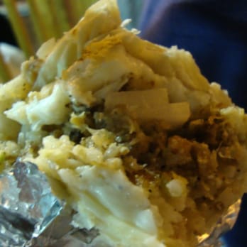 White Rabbit Truck - inside of pork sisig burrito - Filipino Near Me