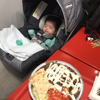 The Halal Guys - Avery is going to LOVE the gyro plate with extra white sauce when I nurse him for dinner later - Halal Near Me - Tempe, Arizona