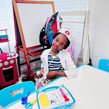 Oma Kids Academy - Kid pretending to be a doctor attending to clients. - Child Care & Day Care Near Me - Pittsburg, California Oma Kids Academy - Kid pretending to be a doctor attending to clients. - Child Care & Day Care Near Me - Pittsburg, California