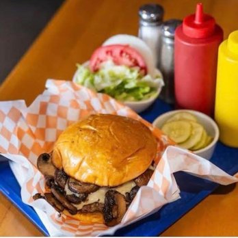 702 Bar and Grill - Mushroom Swiss Deluxe Burger! - Bars Near Me - Midland, Michigan 702 Bar and Grill - Mushroom Swiss Deluxe Burger! - Bars Near Me - Midland, Michigan
