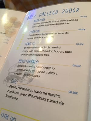 Menu photo 2 Penalti Lounge Bar Madrid, M Menu photo 2 Penalti Lounge Bar Madrid, M