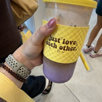 La La Land - Lavender Bloom Latte espresso with oat milk and Strawberry Cloud - Coffee & Tea Near Me - Nashville, Tennessee