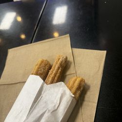 Flores Munchies - Strawberry, Bavarian cream, and regular churros!