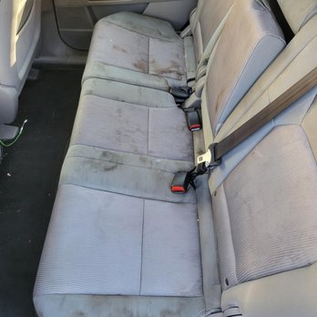 Go Mobile Auto Detailing - Seats before cleaning, large stains from last 10 years. - Auto Detailing Near Me