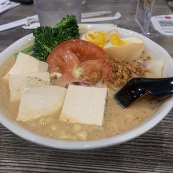 Nikka Ramen - The veggie ramen with soft boiled egg as an additional topping - Ramen Near Me - Goleta, California