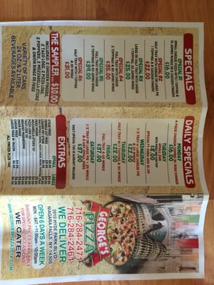 Menu photo 1 George's Pizza Niagara Falls, NY