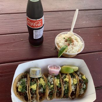 Discada - Tacos, elote and a true Mexican Coke. - Tacos Near Me - Austin, Texas