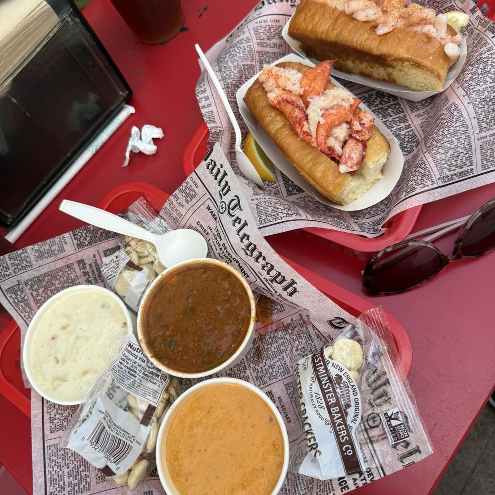 Flight of Soups, Lobster Roll, Shrimp Roll Flight of Soups, Lobster Roll, Shrimp Roll
