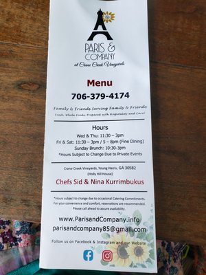 Menu photo 3 Paris & Company Young Harris, GA Menu photo 3 Paris & Company Young Harris, GA