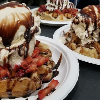 Waffallonia - When in Pittsburgh, Waffalonia is a must. Freshly made waffles, topped with ice cream, fruit, sauce, amazing, decadent, and to die for. - Desserts Near Me - Pittsburgh, Pennsylvania